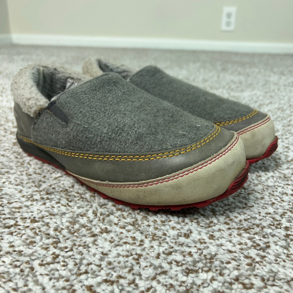 Sorel Shoes Women 7 Gray Mackenzie Slip On Wool Indoor Outdoor Casual Moccasin